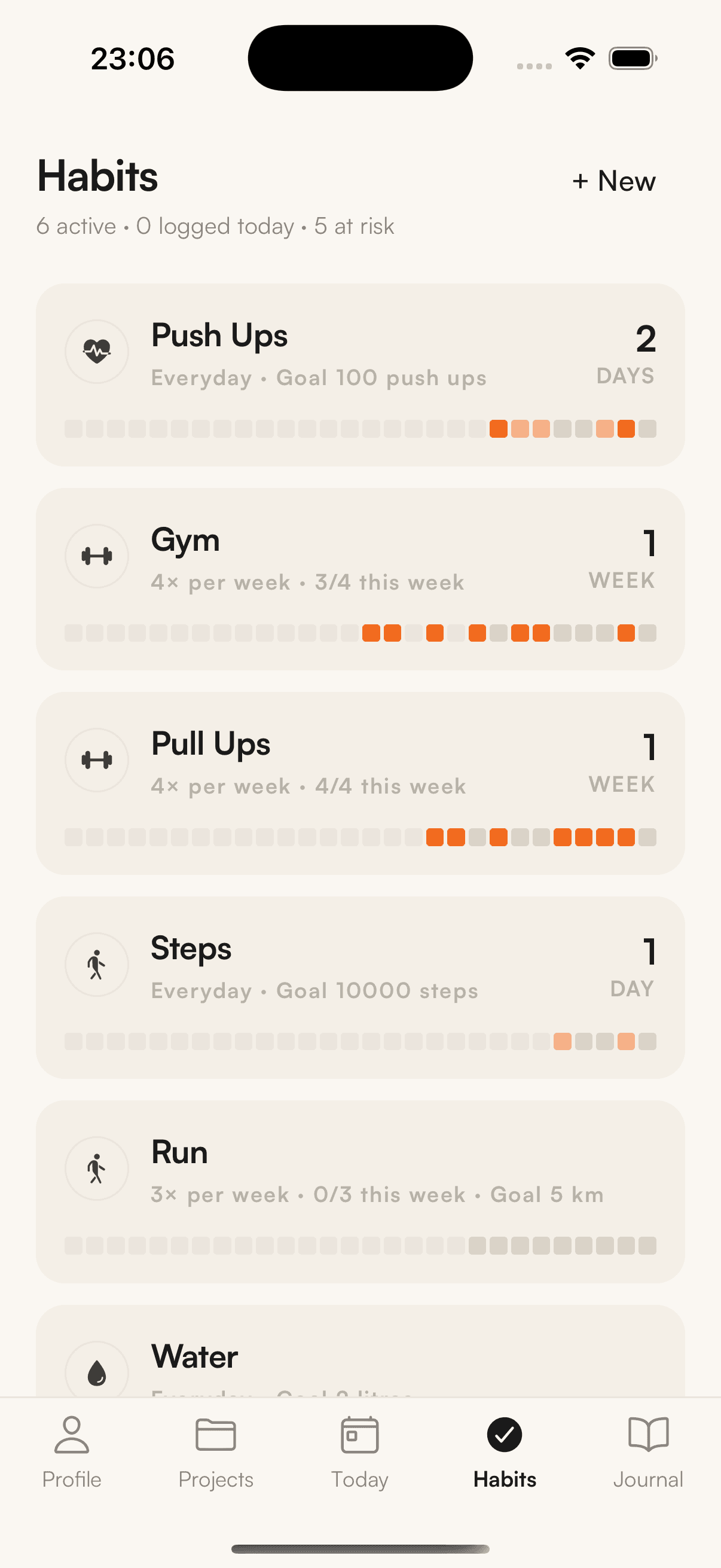 Kaizen Habits screen